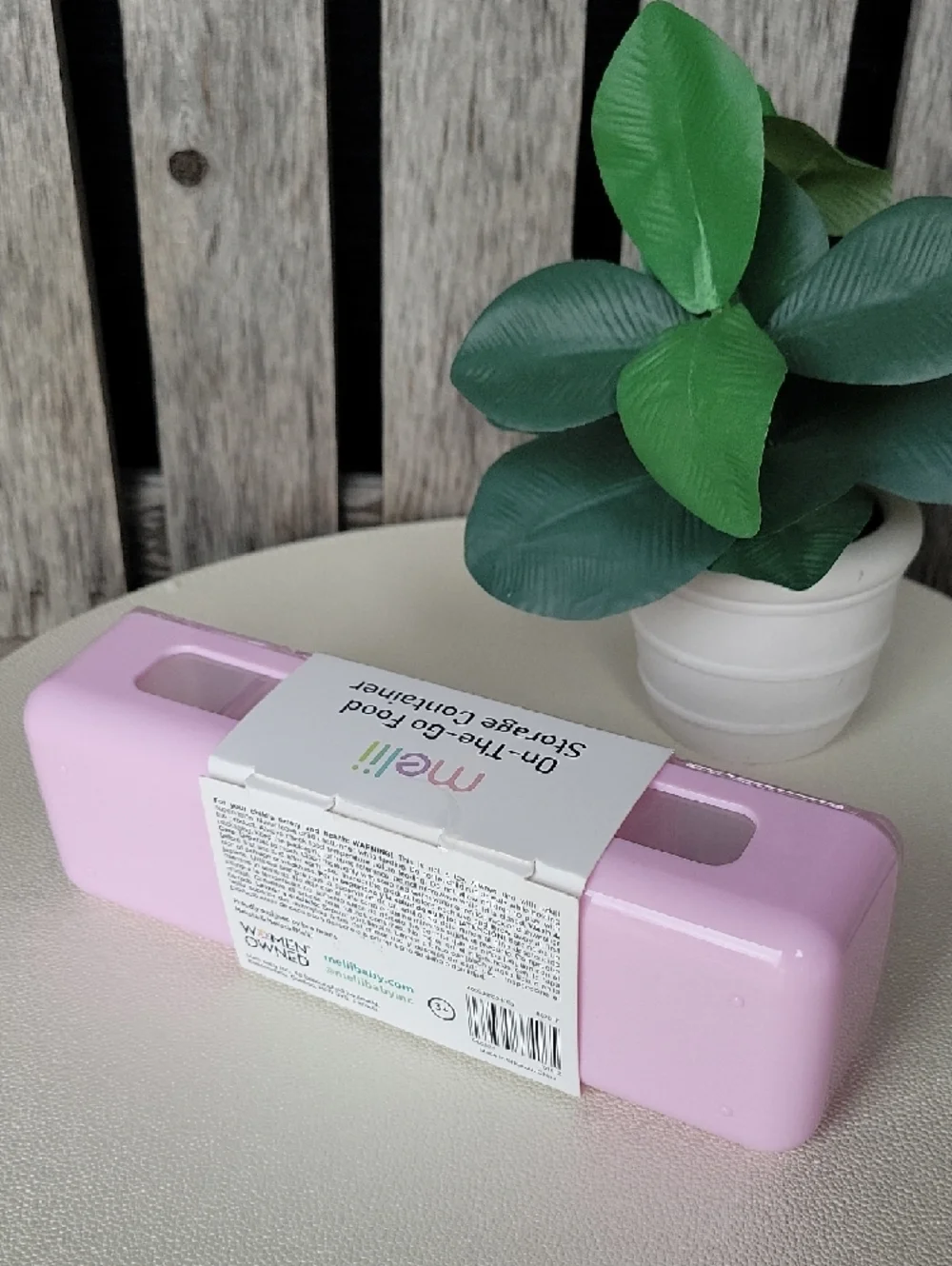 Melii Snackle Box Pink 4-Compartment On-The-Go Food Container